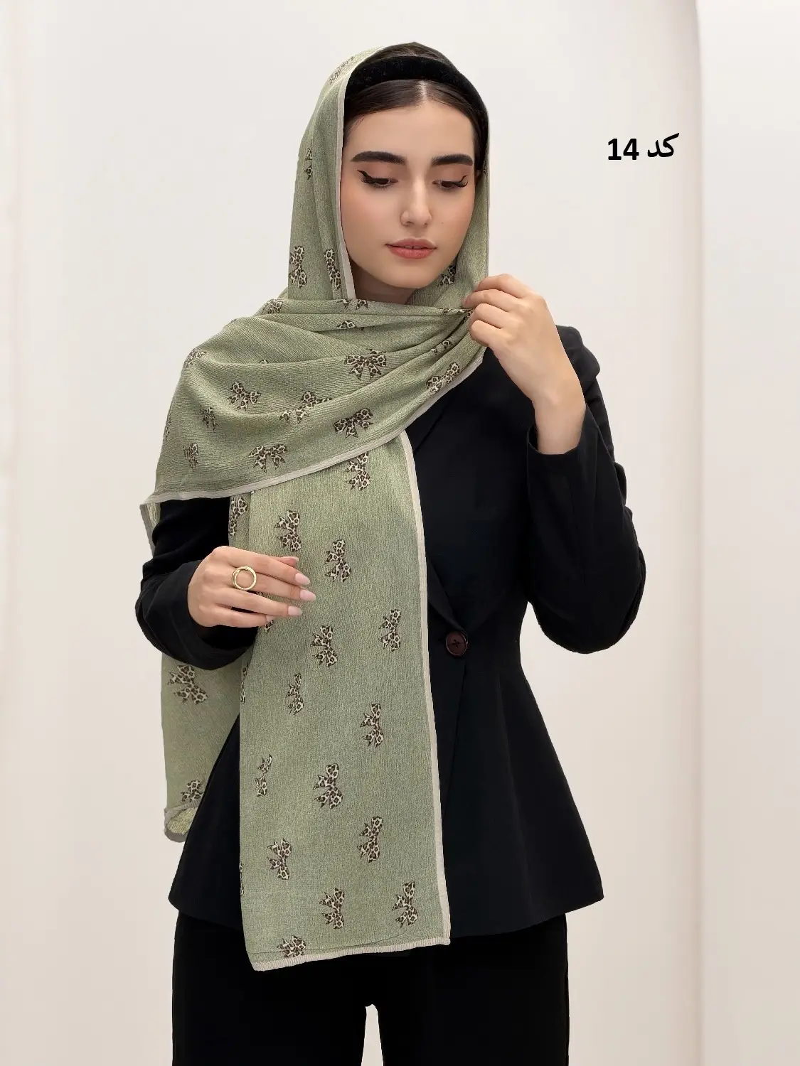 6854-شال نیلوفر